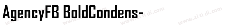 AgencyFB BoldCondens字体转换